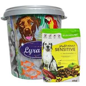 4 kg Paulas Adult Sensitive Ente & Kartoffel Trockenfutter Lecker.Pet®+30L Tonne - Bild 1 von 8