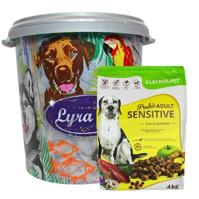 4 kg Paulas Adult Sensitive Ente & Kartoffel Trockenfutter Lecker.Pet®+30L Tonne - Bild 1 von 4