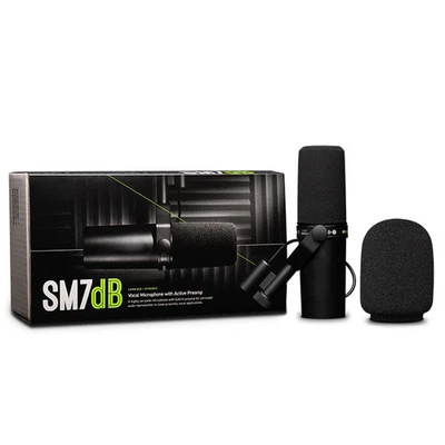 New Shure SM7dB Dynamic Microphone Built In Preamp Streaming Podcast Recording - Image 1 of 4