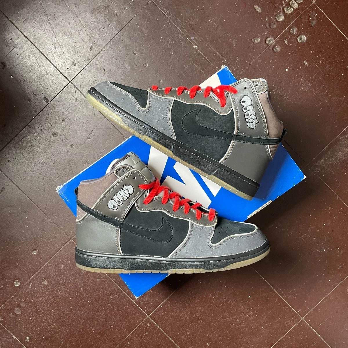 Eric Haze × Nike DunkHigh BlackMed Grey\