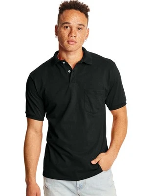 Hanes EcoSmart Men's Pocket Polo Shirt, 2-Pack - Image 1 of 4