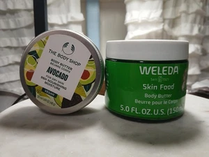 Weleda Skin Food Body Butter 5 oz + Body Shop Avacoado Body Butter Mini - Picture 1 of 2