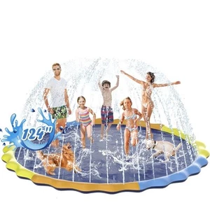 124" Large Splash Pad for Dog and Kids, 10.3FT Non-Slip Sprinkler Mat 1mm Thi... - Picture 1 of 6