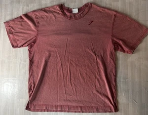 Gymshark Herren Rundhals Work Out Kurzarm T-Shirt. Größe M. Rot - Bild 1 von 6