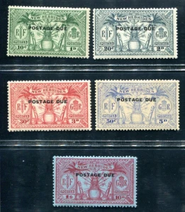 NOUVELLES HEBRIDES 1925 TT 6-10 ** NUOVO DI ZECCA YVERT circa 1000 € (E7651 - Foto 1 di 2