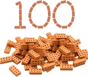 100pcs Mini Ziegelsteine - mini puppenhaus backstein - Mini Ziegel Rote - wichte - Bild 1 von 6