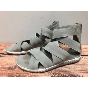 Sorel Out N About Gray Gladiator Back Zip Sandals NL3246-081 Womens 9.5 (7o44) - Picture 1 of 10