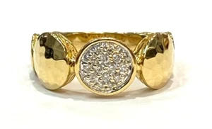 John Hardy Palu Diamond 18K Yellow Gold Band Ring - Picture 1 of 5