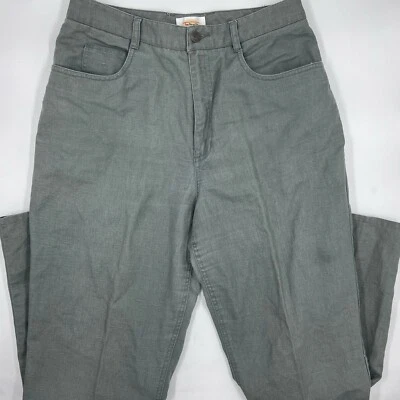 Pantalón informal Talbots Petites para mujer talla 12 gris mezcla de lino pierna recta Foto 1 de 4