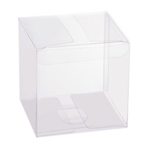 ❤ 10 x Clear Transparent PVC Cube BOX Party/Wedding/Favour/Decor/Gift/Sweets UK❤