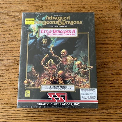SEALED SSI AD&D Dungeons and Dragons Eye of the Beholder II IBM Big Box PC 3.5" - Image 1 of 4
