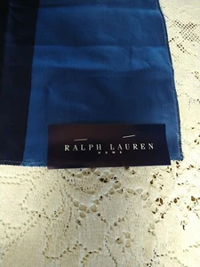 RALPH LAUREN HOME Randolph Stripe 26x28" Navy Blue Cotton Estate Stripes - Picture 1 of 4