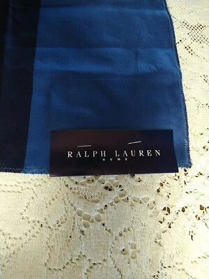 RALPH LAUREN HOME Randolph Stripe 26x28" Navy Blue Cotton Estate Stripes - Image 1 of 4