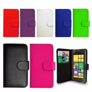 Flip Wallet Leather Case Cover For Nokia Lumia Phones - Picture 1 of 9