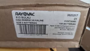 Bulk Case of 105 Rayovac D Cell Batteries Expiration 09/31 - Picture 1 of 3