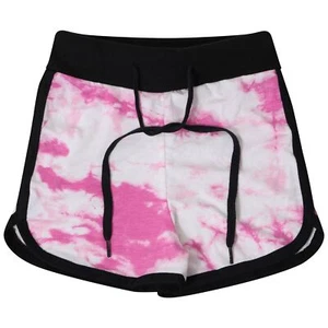 Kids Girls Shorts Gym Sports Tie Dye Pink Print Summer Hot Pant Shorts 5-13 Yrs - Picture 1 of 7