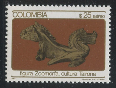 Colombia 1982 Tairona Culture Gold set Sc# C722-27 NH - Image 1 of 2