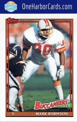 1991 Topps Tampa Bay Buccaneers #496 Mark Robinson - Image 1 of 2