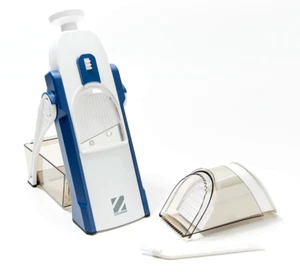 DASH Safe Slice Mandoline Slicer, Julienne + Dicer - Eggplant (Blue) - Picture 1 of 3