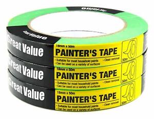 6 Pack Clean Removal Green Painters Tape 3/4" by 55 Yds Painting Masking Tape