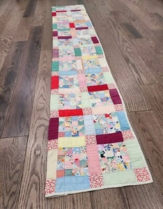 Vintage Long Quilted Curtain Unique One Of A Kind, 88"x16" - Picture 1 of 18