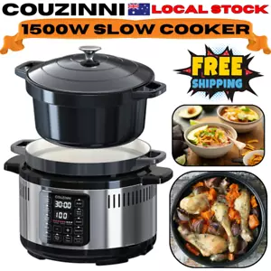 6.5L Slow Cooker Overnight Cooker 1500W with Removable Ceramic Pot Digital Timer - Picture 1 of 7