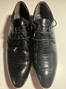 Zapatos de vestir Oxford negros puntiagudos Jingpin para hombre talla 9,5 ropa informal formal usados en excelente estado - Imagen 1 de 13