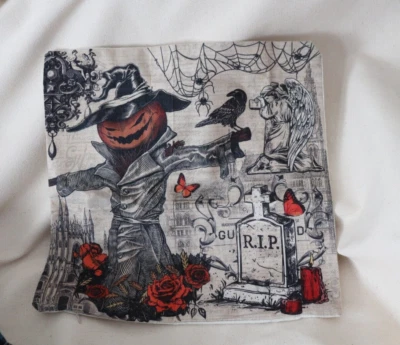 Funda de Almohada Halloween Calabaza Ghoul Decoración Gótica Halloween Cuervo Espantapájaros Tumba Foto 1 de 3