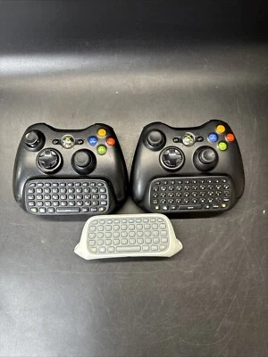 Mando Xbox 360 Con Teclado Chatpad Lote De 2 + Teclado/Sin Probar Foto 1 de 4