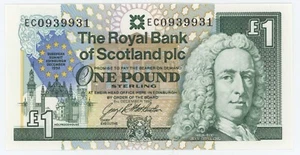 Scotland 1 Pound 8-12-1992 Pick 356.a UNC Uncirculated Banknote - Picture 1 of 2