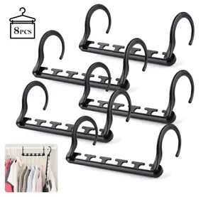 8 Multibügel Kleiderbügel Raumsparbügel Mehrfach Bügel Halter Platzsparbügel - Bild 1 von 8
