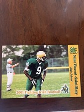 2001 LEBRON JAMES FOOTBALL ROOKIE CARD ST VINCENT ST MARY NBA SUPERSTAR