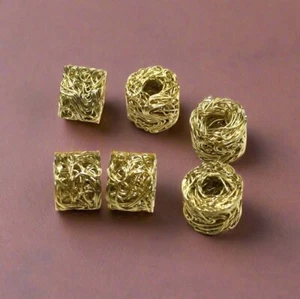 10 piezas cuentas de malla de alambre doradas 17x14 mm - Imagen 1 de 8