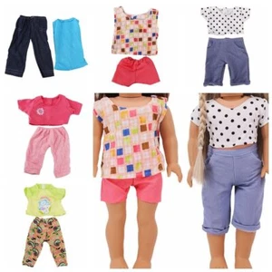 18Inch/43cm Shirt Dress Doll Clothes T-shirt Trousers Changing Dressing Game - Picture 1 of 21