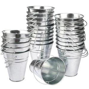 25 Pack 4.5 Inch Mini Metal Buckets Metal Buckets with Handle Easter BucketPe... - Picture 1 of 7