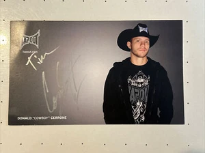 DONALD “COWBOY” CERRONE Signed Autograph UFC HOF WEC 8.5x5 Tapout Promo Photo - Picture 1 of 2