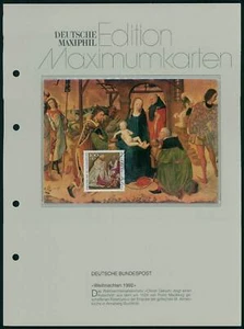 BRD MK 1992 WEIHNACHTEN CHRISTMAS MAXIMUMKARTE CARTE MAXIMUM CARD MC CM ua11 - Imagen 1 de 2