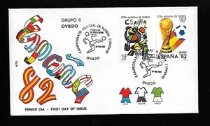 FDC Copa Mundial de Fútbol 1982 Oviedo EDIFIL 2644, 2645 en Sobre Primer Día - Imagen 1 de 2
