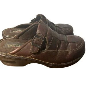 Eastland Women's Size 8M Strappy Slip on Brown Leather Clogs - Picture 1 of 13