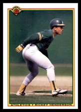 1990 Bowman #457 Rickey Henderson Oakland Athletics