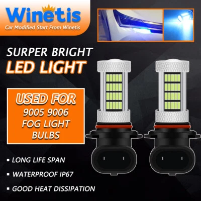 92SMD Ice Blue 9006 HB4 LED Bulb Fog Light For RAM 2500 3500 13-15 RAM1500 13-14 - Image 1 of 4