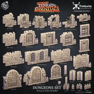 Juego de mazmorras - Paredes y puertas - Terrain Essentials Interiors - CastnPlay  - Imagen 1 de 42