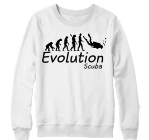 Evolution Scuba Sweatshirt Diving Retro Novelty Funny sports inspired underwater - Picture 1 of 16