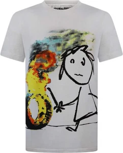 Camiseta Eleven Paris Brandalised Hombre Camiseta Pray Burning Tires, Grande, X-Grande - Imagen 1 de 4