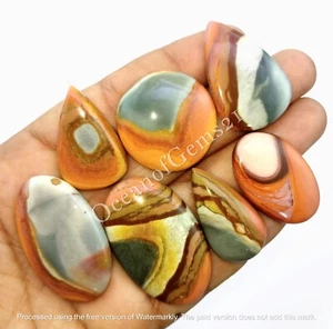 Lote de piedras preciosas de jaspe policromado natural de 100 quilates, 3-5 piezas, piedras preciosas sueltas - Imagen 1 de 9