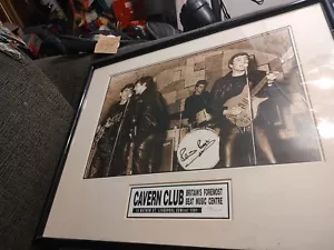 FIRMATO PETE BEST, THE BEATLES Frame Cavern Club & COA sul retro 1.826/10.000 16x20 - Foto 1 di 10
