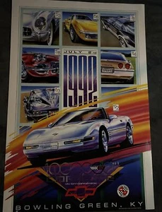 Vintage 90s 1992 Chevy Motor Division 1,000,000 Corvette Poster GM 24” X 36” - Bild 1 von 3