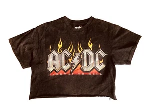 Camiseta corta AC/DC Mineral Dye negra manga corta brillo logotipo M *defecto - Imagen 1 de 5