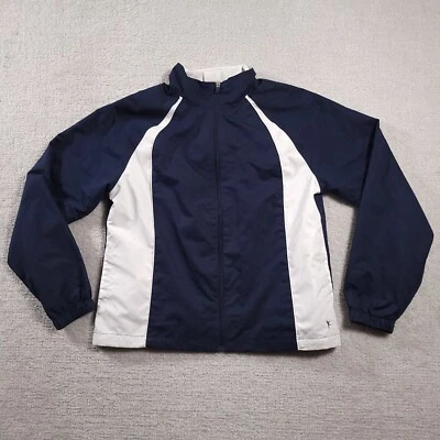 Danskin женщин темно-синий трек куртка для взрослых большой цветной блок  - Изображение 1 из 4