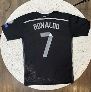 Ronaldo Adidas Real Madrid Football Soccer Jersey Shirt Dragon Sz Medium Black - Picture 1 of 12